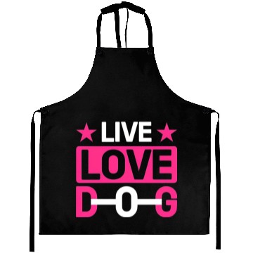 Discover Live love Dog Aprons