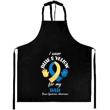 Discover I Wear Blue Yellow Dad Down Syndrome Awareness Aprons