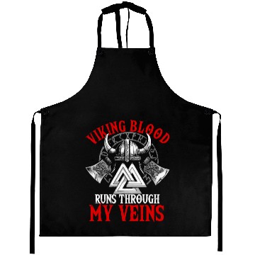 Discover Viking Blood Runs Through My Veins Aprons