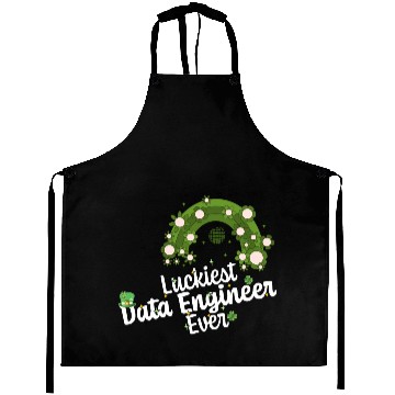 Discover Luckiest Data Engineer St Patricks Day Engineering Aprons