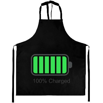 Discover 100% charged and 2% Battery low couple Aprons
