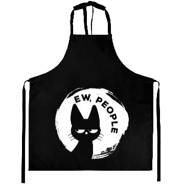 Discover Funny Cat - Ew People Aprons