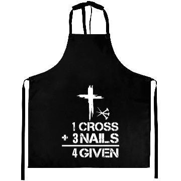 Discover 1 Cross 3 Nails Forgiven Christian Easter Aprons