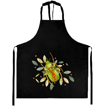 Discover Stephanorrhina guttata - green insect with leaves Aprons