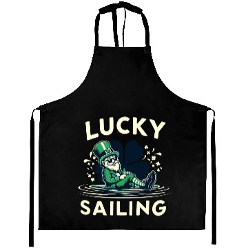 Discover Lucky Sailing Funny St Patrick's Clover Cruises Aprons