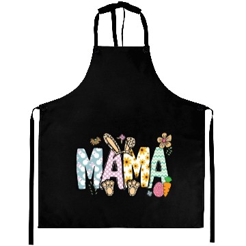 Discover Mama Bunny Easter Vibes Doodle Lettered Aprons