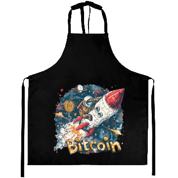 Discover Pi day 3.14 Crypto Bitcoin Rocket Astronaut To Aprons