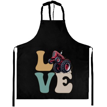 Discover LOVE Tractor Pulling Tractor Driver Farmer Farming Aprons