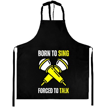 Discover Born To Sing Funny Singer Voice Singing Microphone Aprons