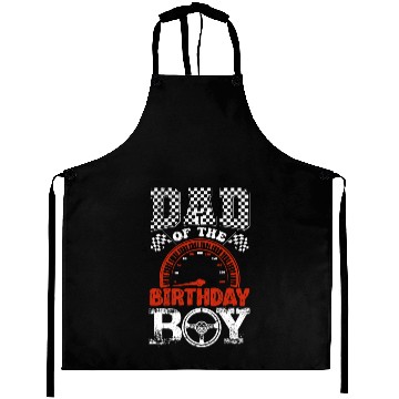 Discover Car Racing Dad of Birthday Boy Formula race Car Aprons