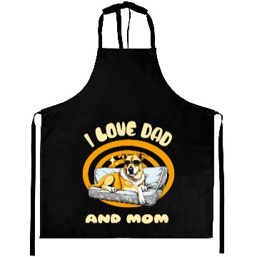 Discover I Love Dad and Mom - Dog Aprons