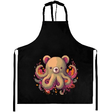 Discover Octo-Bear, October, Fall design, Autumn Design Aprons