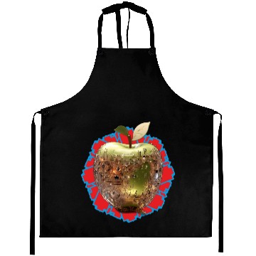Discover golden tones Inside a green apple Aprons