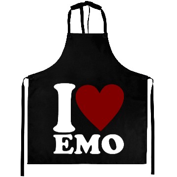 Discover I LOVE EMO Heart Gothic Aprons