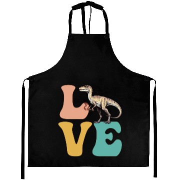 Discover LOVE Velociraptor Dinosaur Aprons