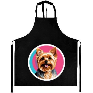 Discover Synthwave Yorkshire Terrier 2 Aprons