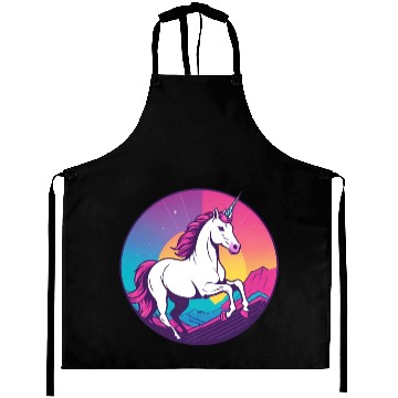 Discover Synthwave Unicorn 1 Aprons