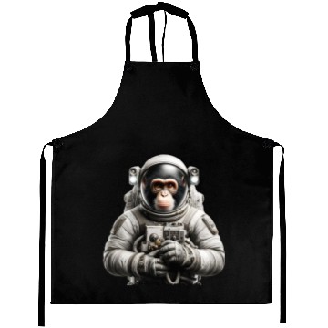 Discover Astronaut Monkey Adventure Aprons