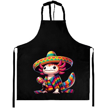 Discover Cinco de Mayo Axolotl: Celebratory Design Aprons