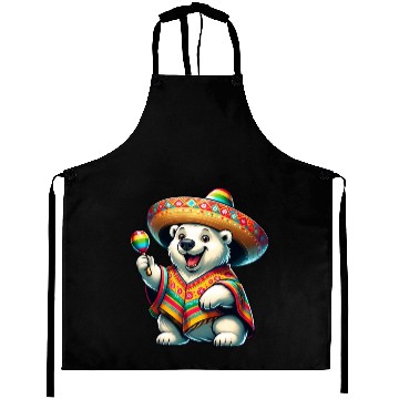 Discover Cinco de Mayo Polar Bear: Festive Mood Aprons