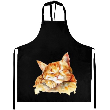 Discover cute happy funny cat for cat lover Aprons