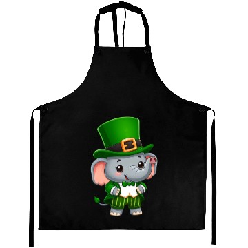 Discover St. Patrick's Day Elephant Green Aprons
