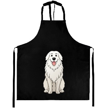 Discover Serene Great Pyrenees Mom - Funny Art Print Aprons