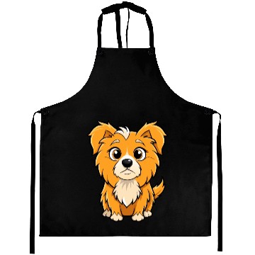Discover Curious Tibetan Spaniel Digital Art Aprons