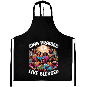 Discover Gospel Music Religious Bible Scripture Christian Aprons