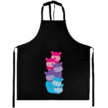 Discover Androgynous Flag Pride Lgbtq Cute Hippo Aprons