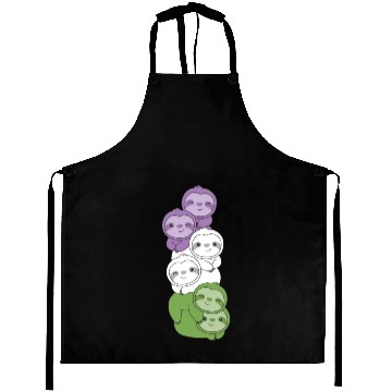 Discover Genderqueer Flag Pride Lgbtq Cute Sloth Aprons
