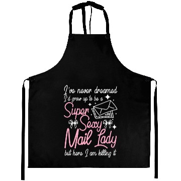 Discover Super sexy mail lady Aprons