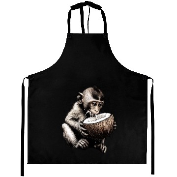 Discover Coconut Milk-Sipping Monkey Aprons