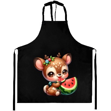 Discover Deer Eating Watermelon Aprons