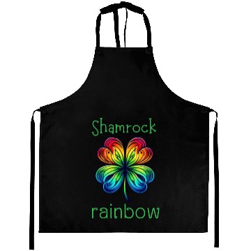 Discover LUCKY Shamrock Rainbow Aprons