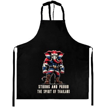 Discover Thailand flag elephant Aprons