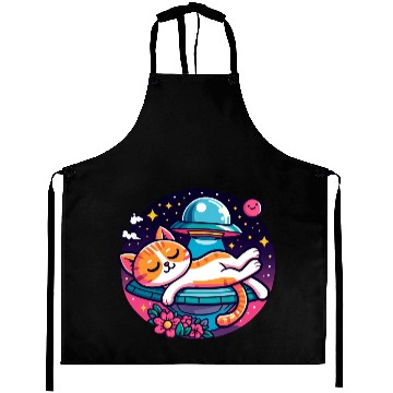 Discover Sleepy Cat Stars Aprons
