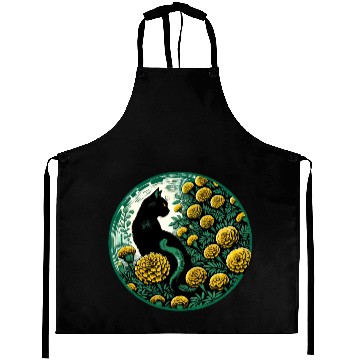 Discover Black Cat Marigold Aprons