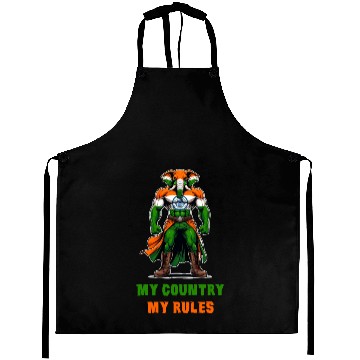 Discover My country my rules India elephant Aprons
