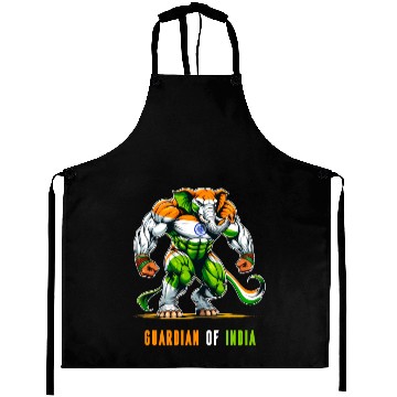Discover India elephant national flag design Aprons