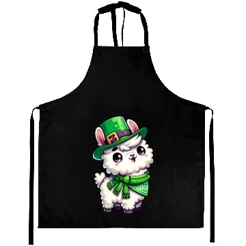 Discover St. Patrick's Day Llama Cartoon Aprons