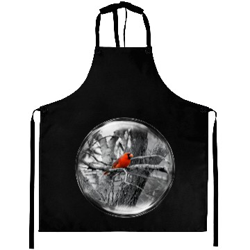 Discover Life in a Bubble Collection -Contrasting Cardinal Aprons