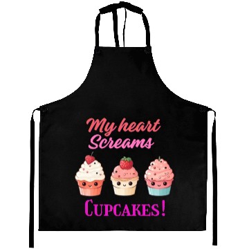 Discover My Heart SCREAMS Cupcakes Aprons