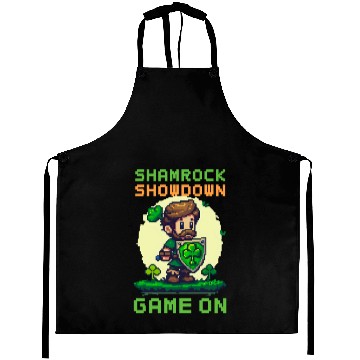 Discover St. Patricks Day Gaming Shamrock Showdown: Game On Aprons
