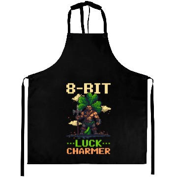Discover St. Patricks Day Gaming 8-Bit Luck Charmer Aprons