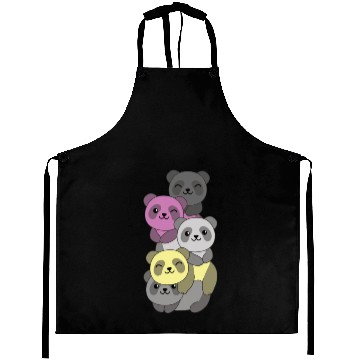 Discover Perigirl Flag Pride Lgbtq Cute Panda Stack Aprons