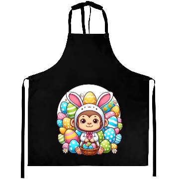 Discover Easter Monkey in Bunny Costume Aprons