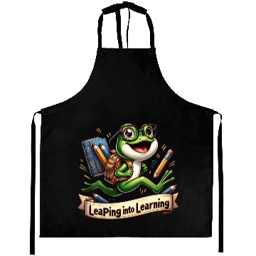Discover Leaping Into Learning Frog 100 Days of School Aprons