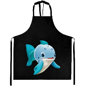 Discover cute Dolphin cartoon Aprons