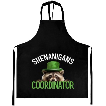 Discover Shenanigans Coordinator Cute Raccoon Funny Aprons